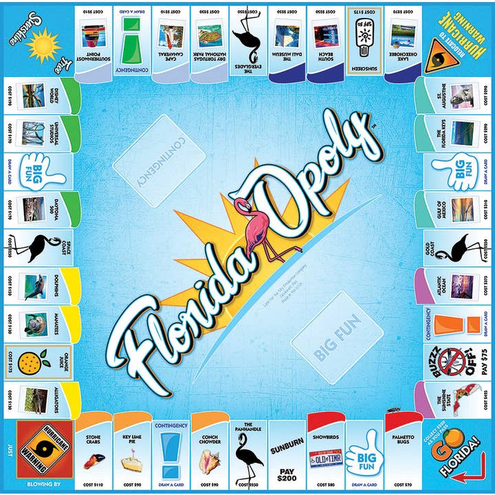 Outset Games and Cobble Hill Puzzles - Wholesale Board Game - Florida-Opoly (state) Board Game