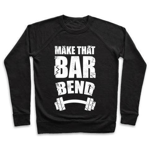 MAKE THAT BAR BEND! CREWNECK SWEATSHIRT for wholesale by True Modern
