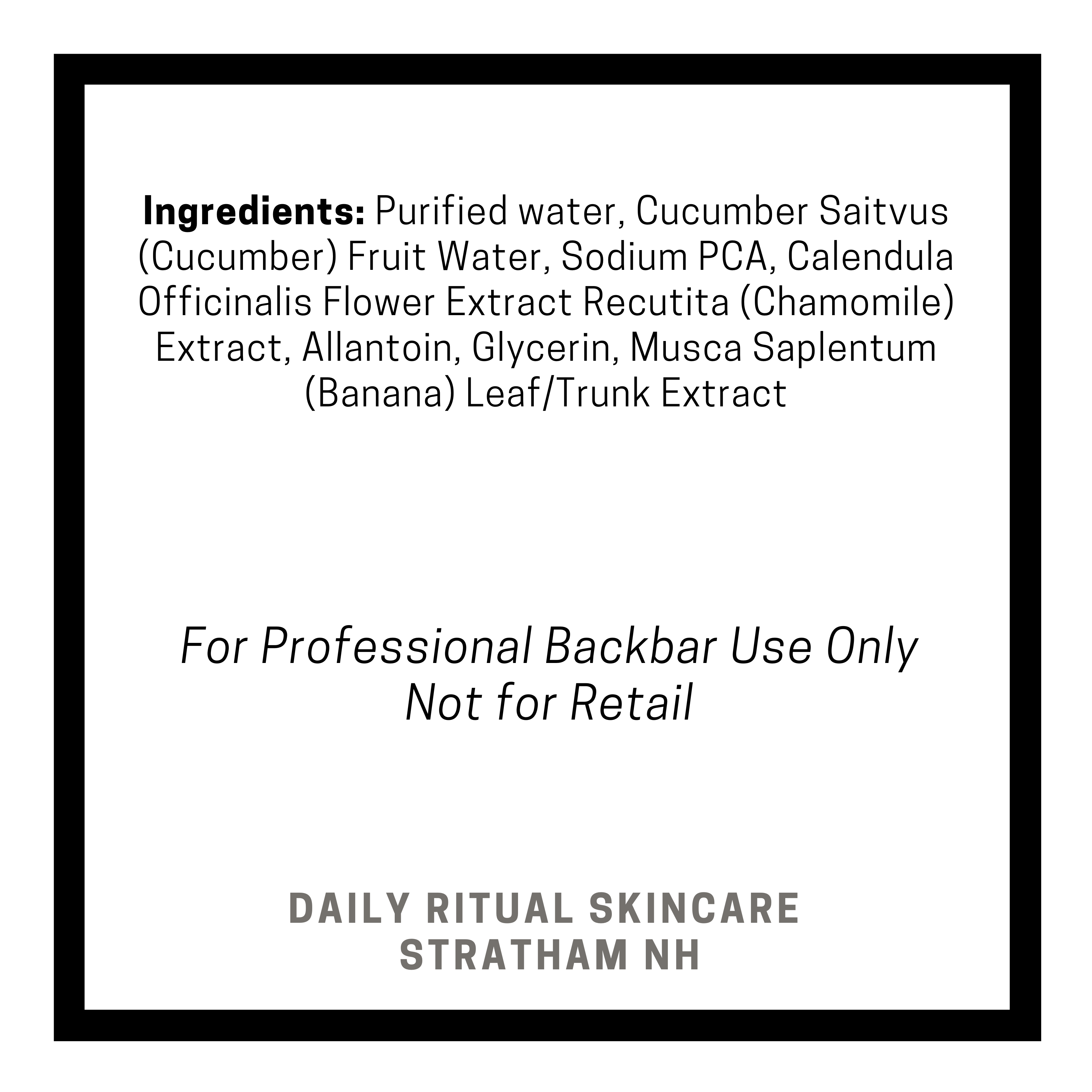 Daily Ritual Skincare - Wholesale Face & Body Mist/Water - Backbar 8oz C3 Botanical Hydrating Mist1