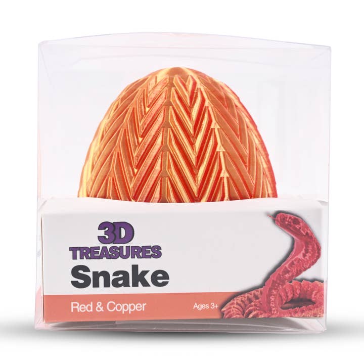 3D Printed Snake Scale Egg Fidget Toy with Egg Included (Multiple Colors) for wholesale by Showcase