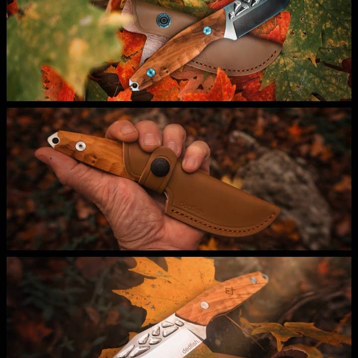 BattlBox - Wholesale Pocket Knife/Holder - Dedfish Co McCrea Stainless Steel Fixed Blade Belt Knife EDC11