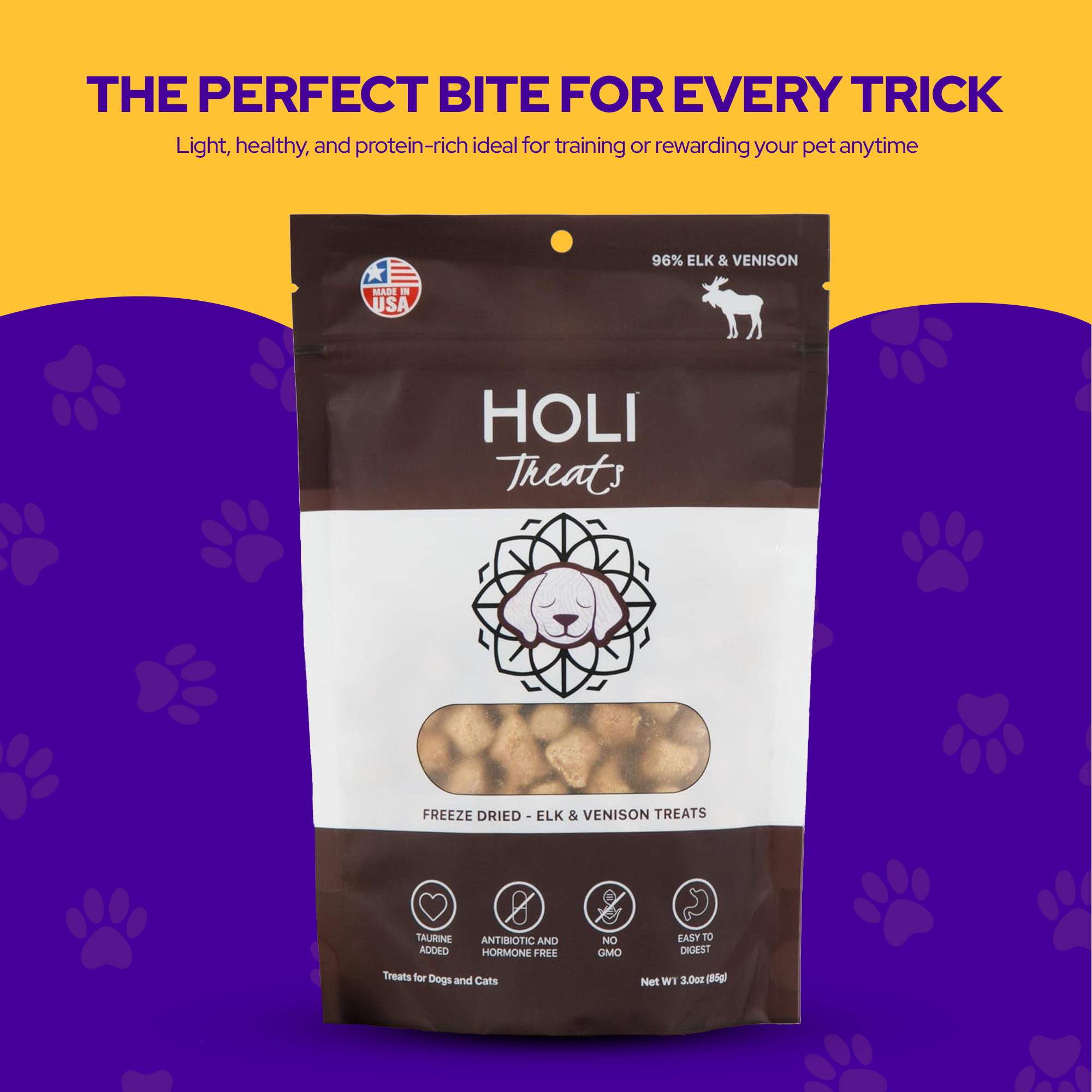 HOLI - Wholesale Pet Treats - Dog - Free Range Elk & Venison Freeze Dried Dog Treats3