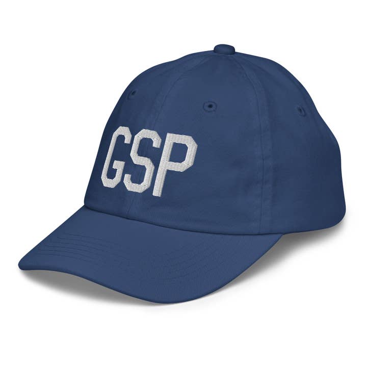 GSP Greenville-Spartanburg South Carolina Kid's Baseball Cap for wholesale by YHM Designs