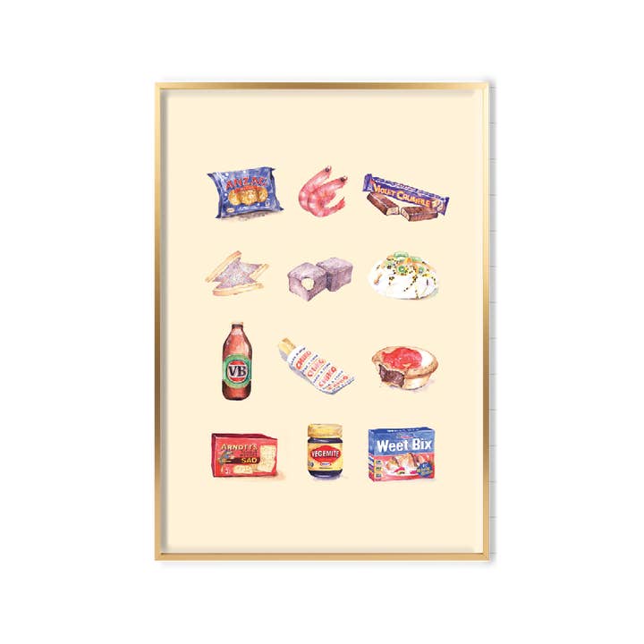 Amy Blue Illustration - Wholesale Art print - Great Australian Bite1