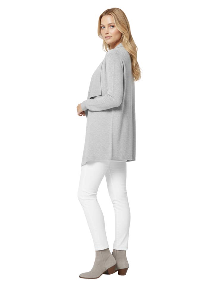 Mak - Wholesale Cardigan - Women's - Long Sleeve Open Front Draped Sweater Cardigan MK821817