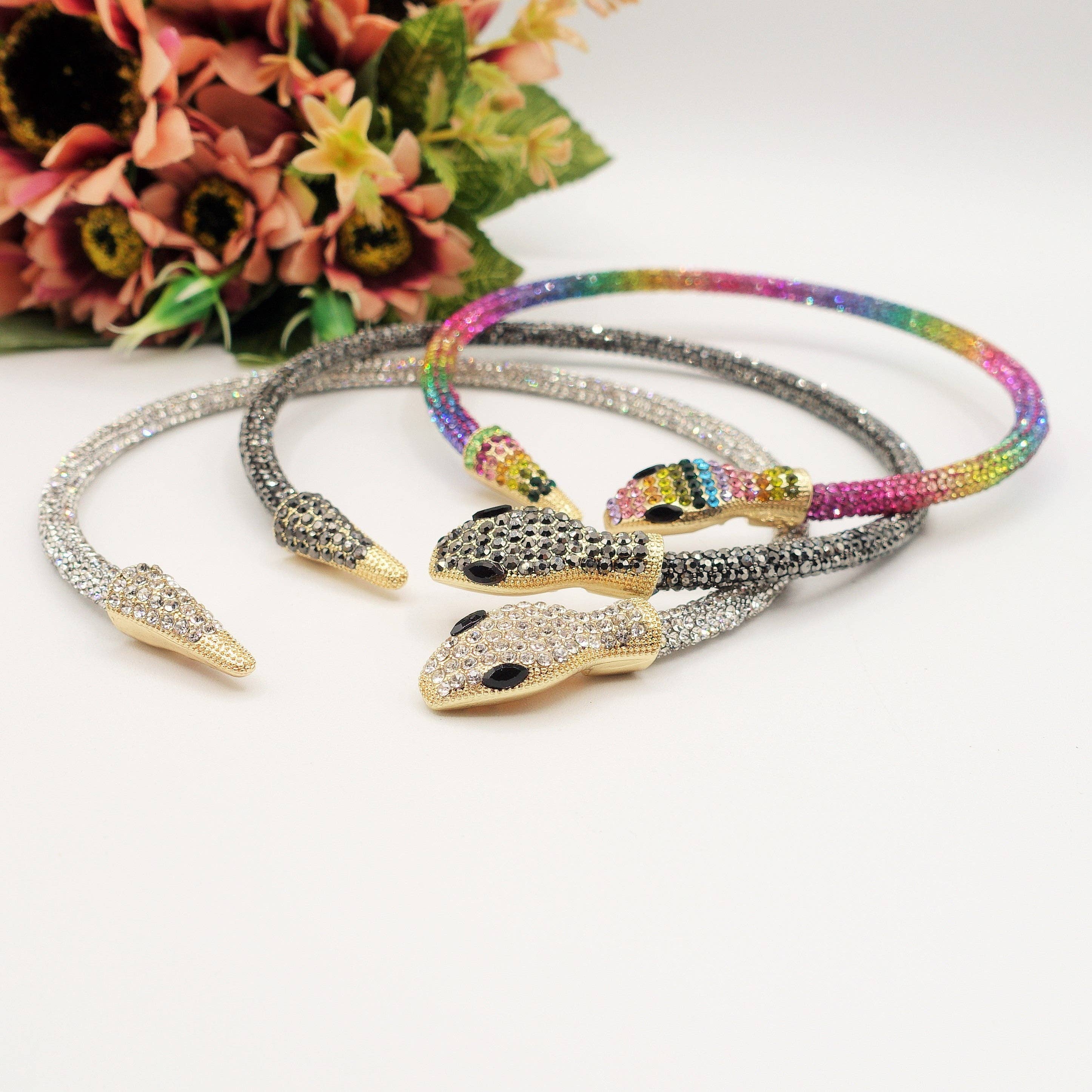 Daemon srls - Wholesale Choker/Collar - KAA CHOKER ~ Girocollo snodato a serpente con cubic zirconia13