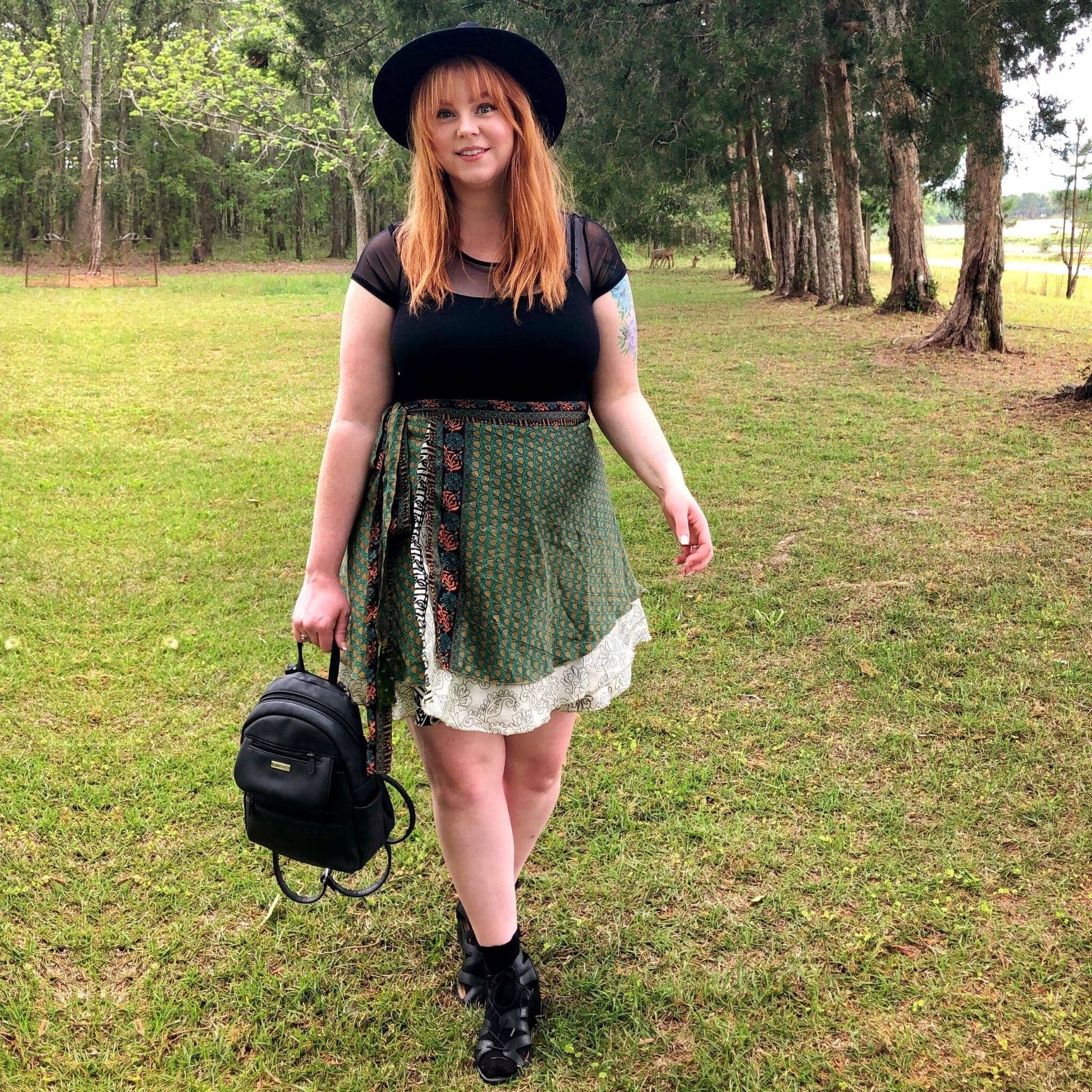 Darn Good Yarn - Wholesale Skirt - Women's - Knee-Length: "Mini" Sari Wrap Skirts31