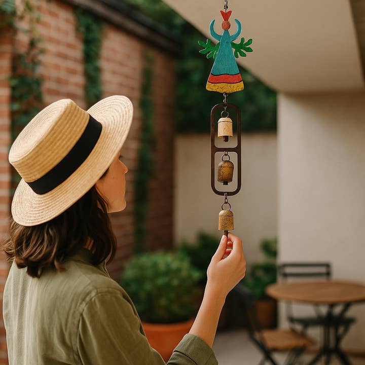 Metal Angel wind chime heart garden bell cute gift patio  and other Purchase Wholesale angel chimes. Free Returns & Net 60 Terms on Faire trending on Faire.