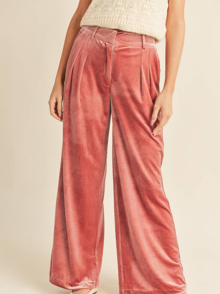 WIDE LEG VELVET TROUSERS MP2503 for wholesale by &MERCI