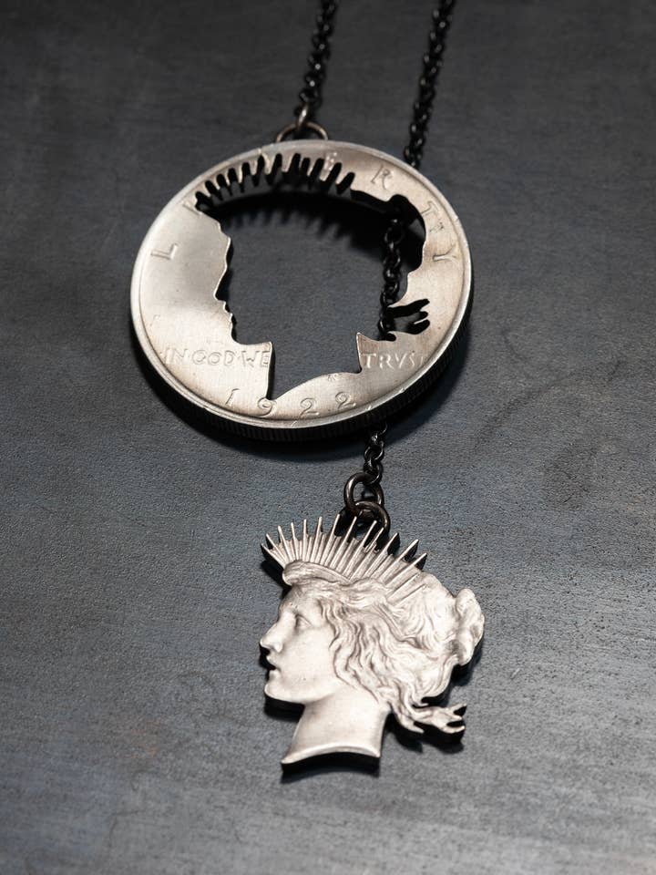 Peace Dollar Lariat for wholesale by Stacey Lee Webber