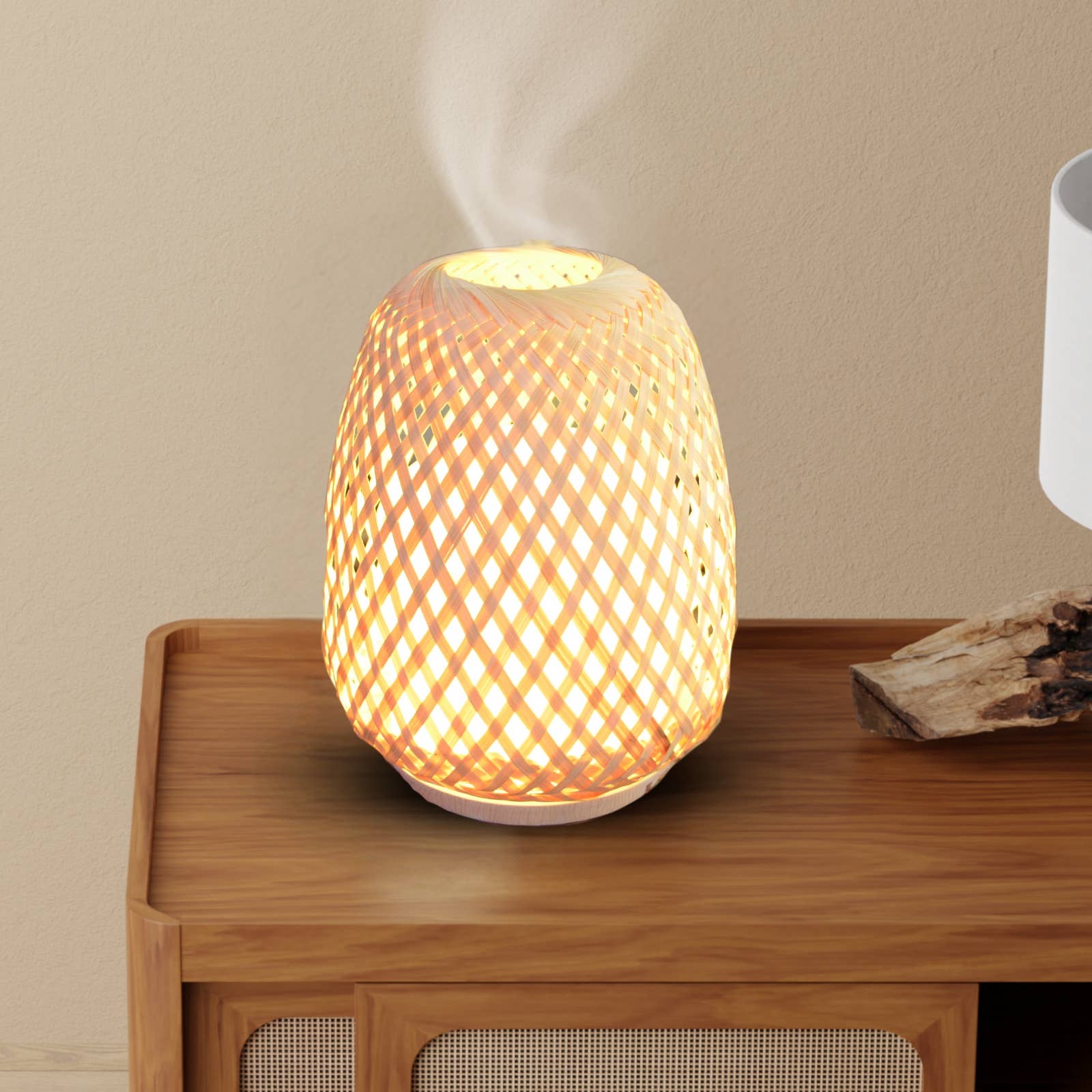 Zen'Arôme - Vente Diffuseur électronique - Diffuseur Huile Essentielle en Bambou Naturel Tressé Olaki10