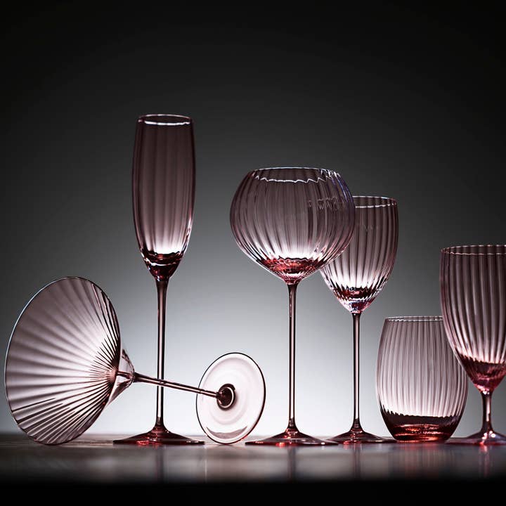 Caskata - Wholesale Wine Glass - Quinn Rose Red Wine Glasses, Set of 2