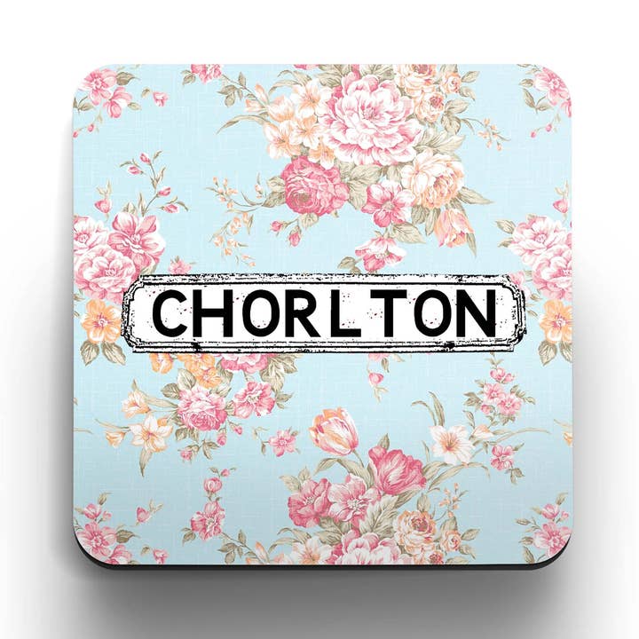 Blue Floral Coasters (sæt af 4) for engroshandel hos tinned snail