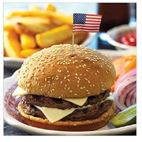Party Expo, LLC - Wholesale Cocktail Pick - USA Flag Toothpicks - (100pcs}1