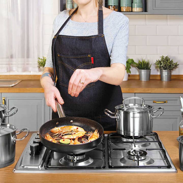 Hakan - Wholesale Steelpan - Korkmaz roestvrijstalen steelpan met deksel - 3,95 qt3