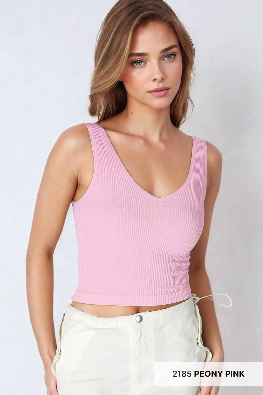 NIKIBIKI - Wholesale Knit Top - Women's - NS7575 - V Neck Ribbed Crop Top15