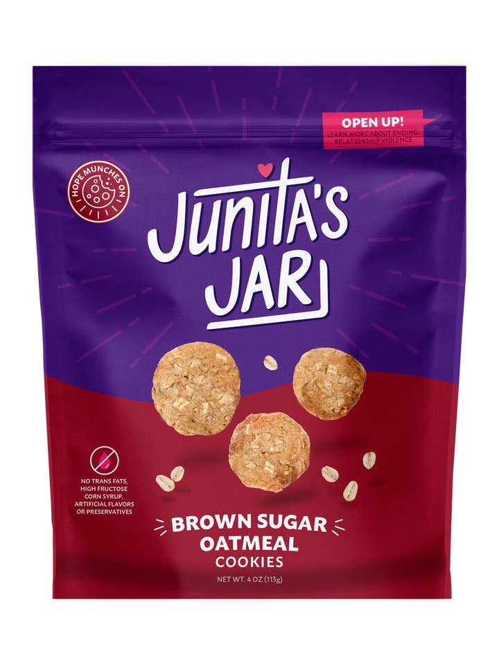 4oz Mini Cookie Snack Pack, Brown Sugar Oatmeal for wholesale by Junita’s Jar