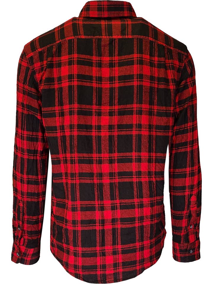 I-Wear Brands - Wholesale Button Down Shirt - Men's - 2, 3 Pack Men's Long Sleeve Button Down Cotton Flannel Shirt11