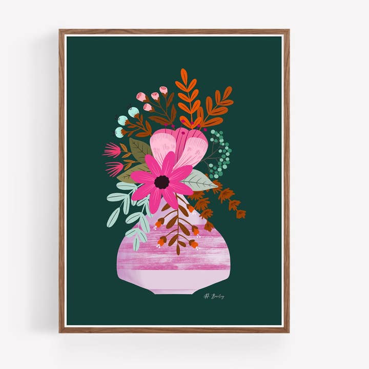 Breathe In - bloemenillustratie voor wholesale door Annie Bailey Art