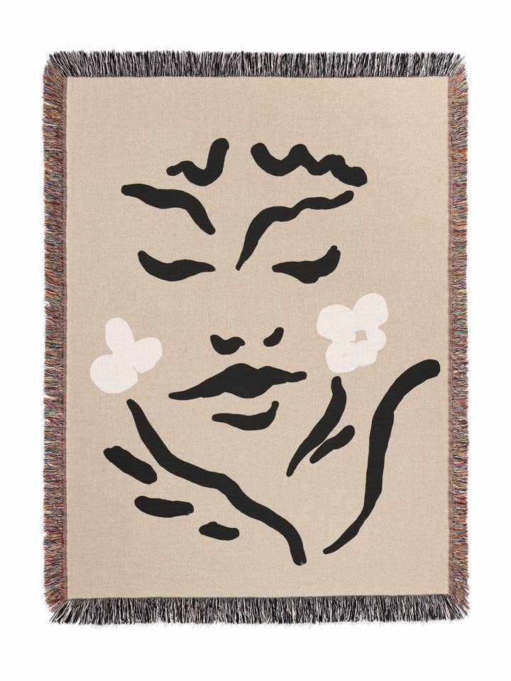 Bloom Blush - Woven Blanket for wholesale by Sacrée Frangine