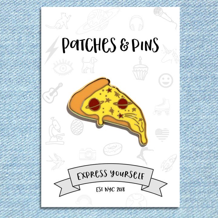 Galaxy Pizza for wholesale by Patches and Pins