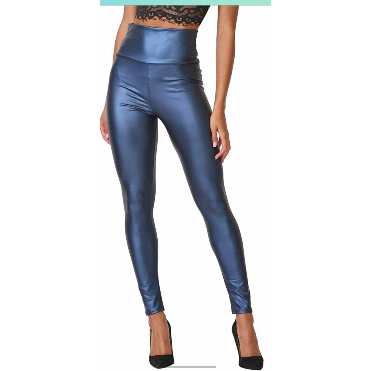 Black Pearl Clothing - Wholesale Fashion Leggings - Women's - High waist faux leather legging4