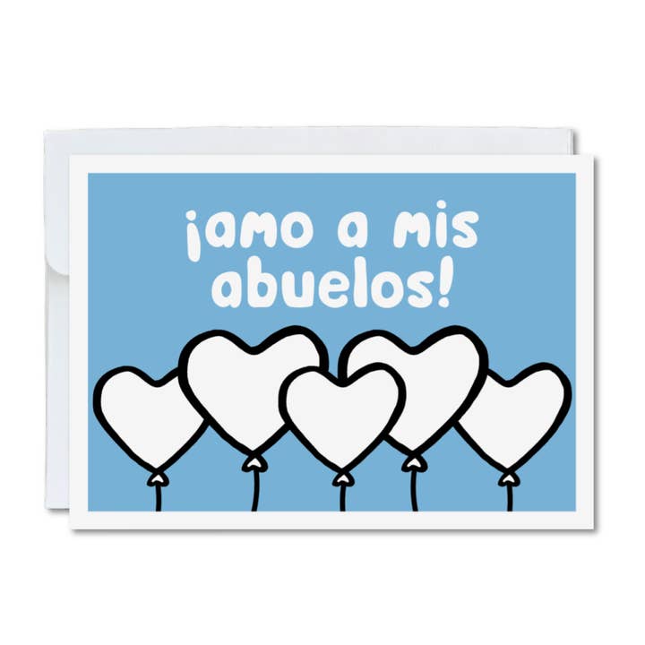 Tarjeta en español a color para abuelos con postal incrustada para venta al por mayor de Calamari Inc.
