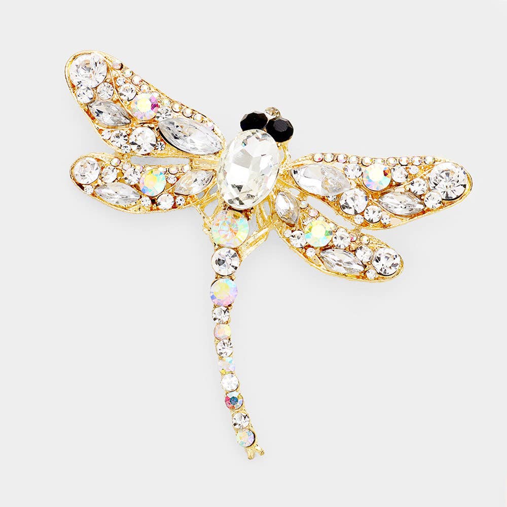 Sensibling Corp. - Wholesale Brooch - Crystal Rhinestone Dragonfly Brooch / Pendant3