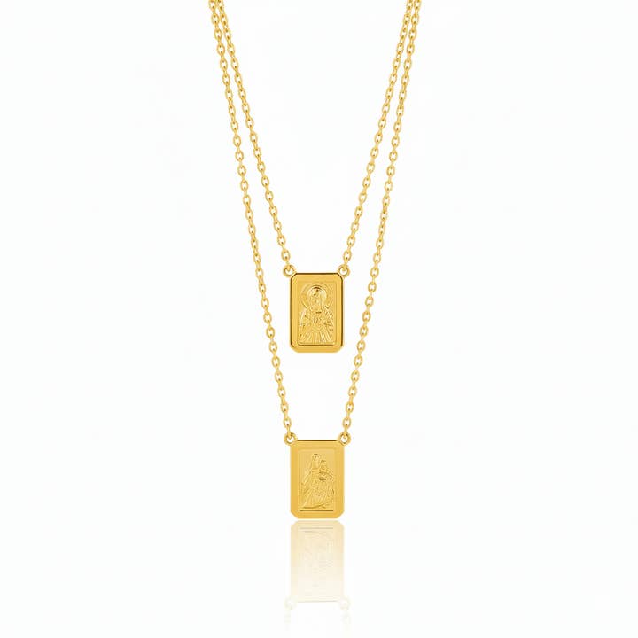 18k Gouden Scapulier Ketting 24" | Elegante Medium voor wholesale door Guadalupe Gifts