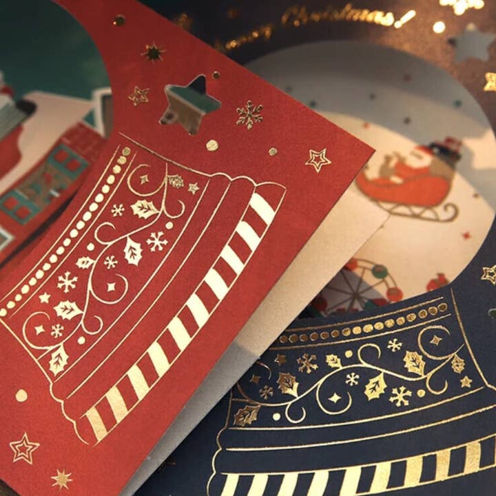 「FUNJI」In Japan - Wholesale Christmas card - Snow Globe Christmas Card | Japanese Holiday Greeting Card |14