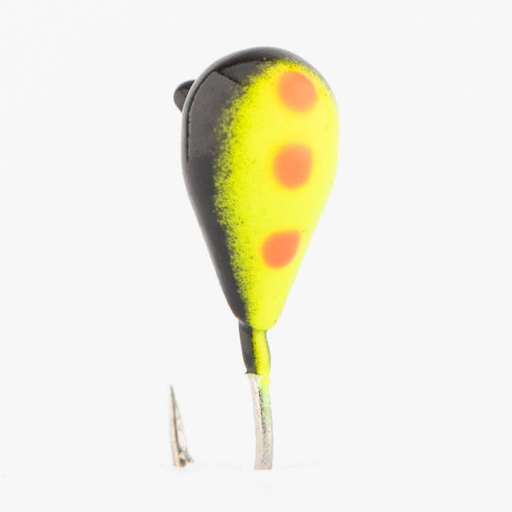 Yellow Belly Tungsten Ice Jig for wholesale by Lake Effect Lures