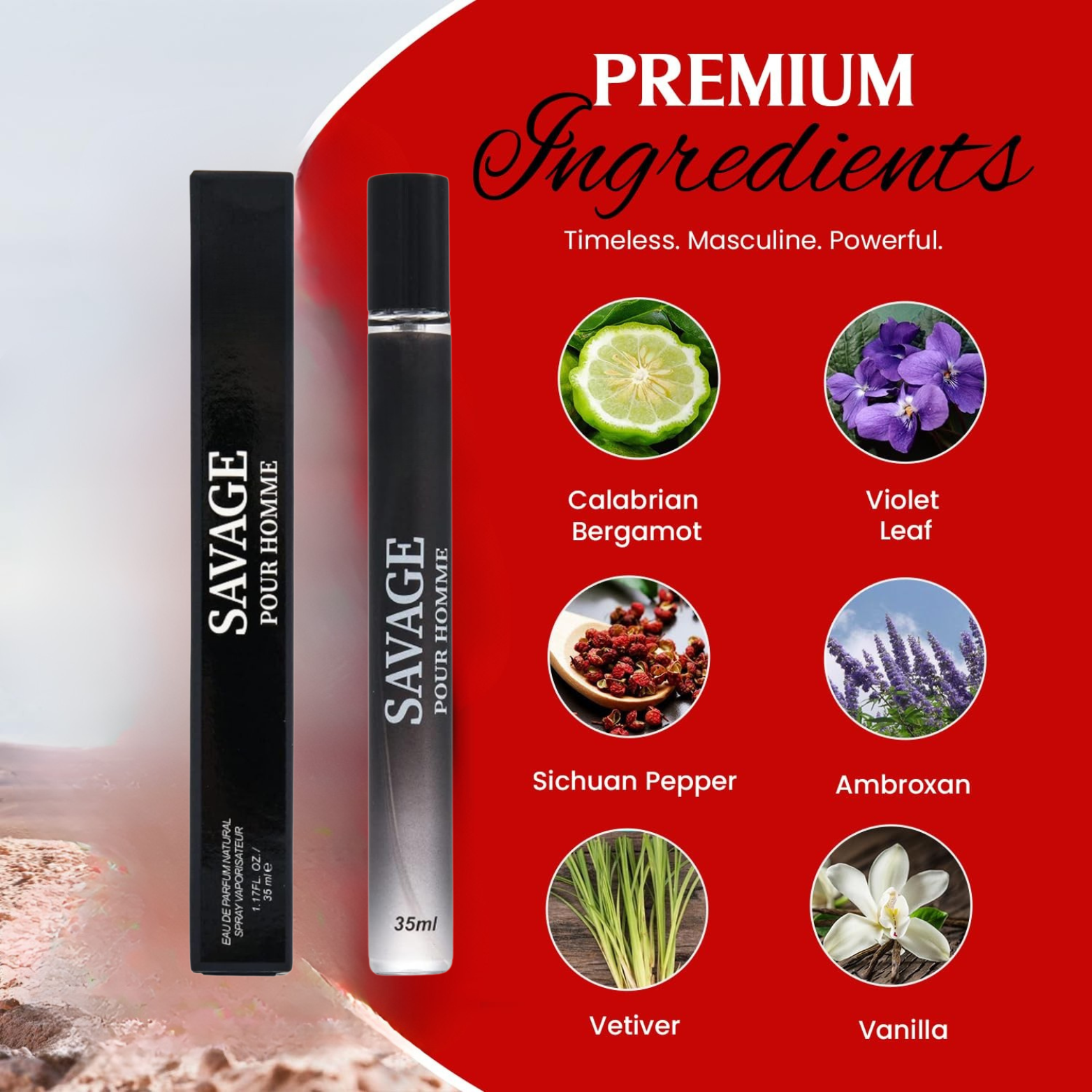 Inspire Scents - Wholesale Perfume/Eau de Toilette - Savage Cologne for Men Travel Spray 35ml (pack of 20pcs)4