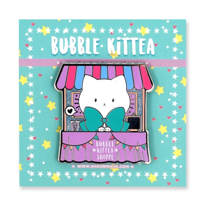 Enamel Pin Bubble Kittea Shoppe for wholesale by SHOURIMAJO