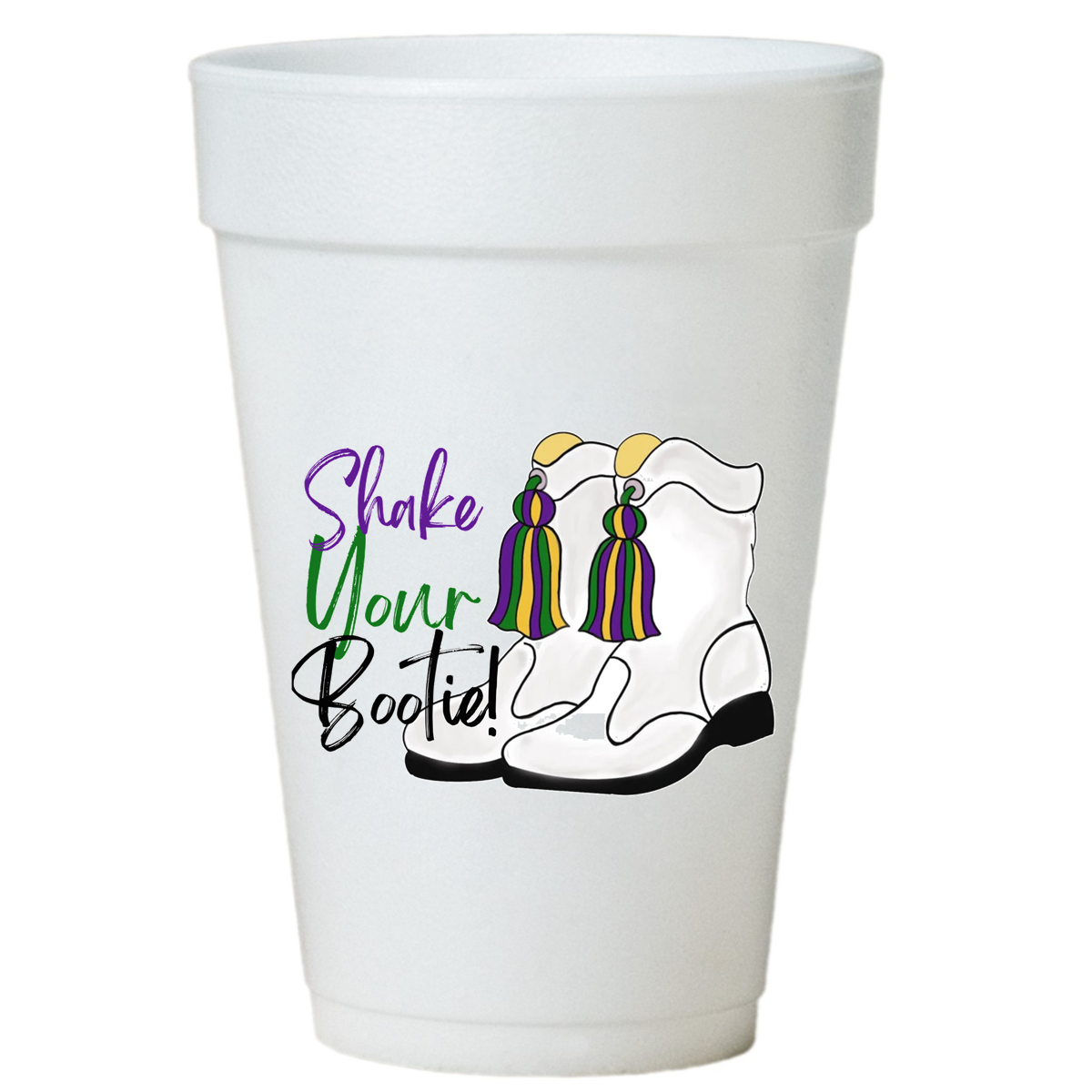 Preppy Mama - Wholesale Disposable Cup - Mardi Gras Shake Your Booty Party Cups0