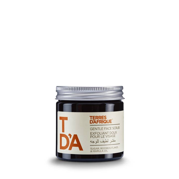 Gommage doux pour le visage pour la vente par TERRES D’AFRIQUE