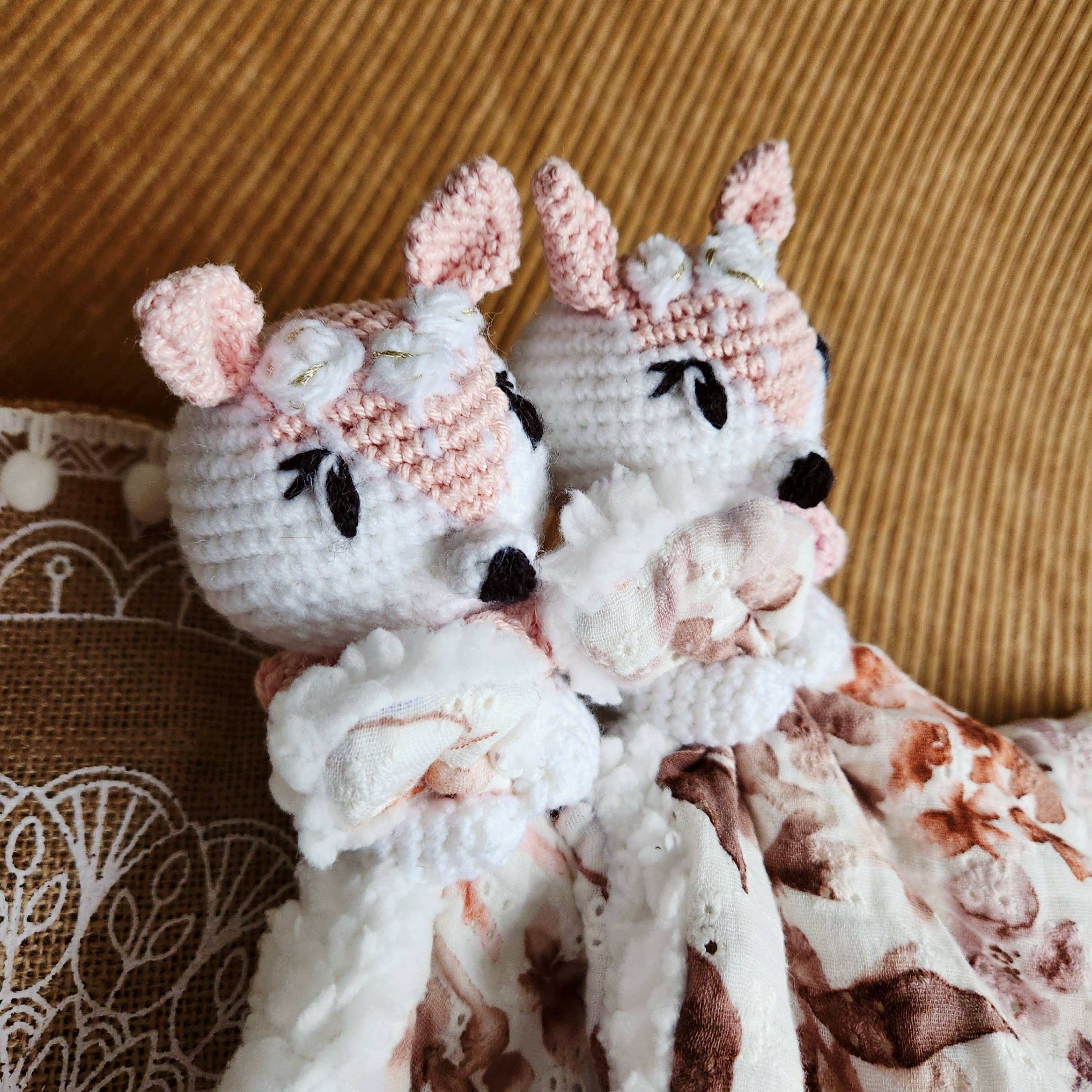 Les Doudous D'Emi - Wholesale Stuffed/Plush Toy - Kids & Baby - Huguette La Bichette Cuddly Lovey2