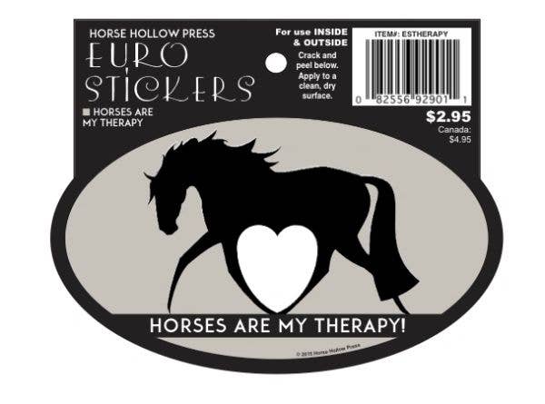 Horse Hollow Press | Pretty Snarky Equestrian Cards|Stickers - Wholesale Sticker - Oval Equestrian Horse Sticker / Therapy / WATERPROOF1