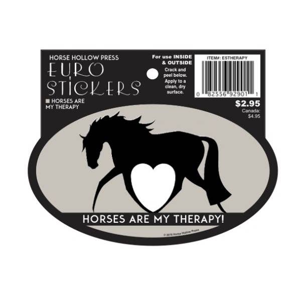 Horse Hollow Press | Pretty Snarky Equestrian Cards|Stickers - Wholesale Sticker - Oval Equestrian Horse Sticker / Therapy / WATERPROOF1