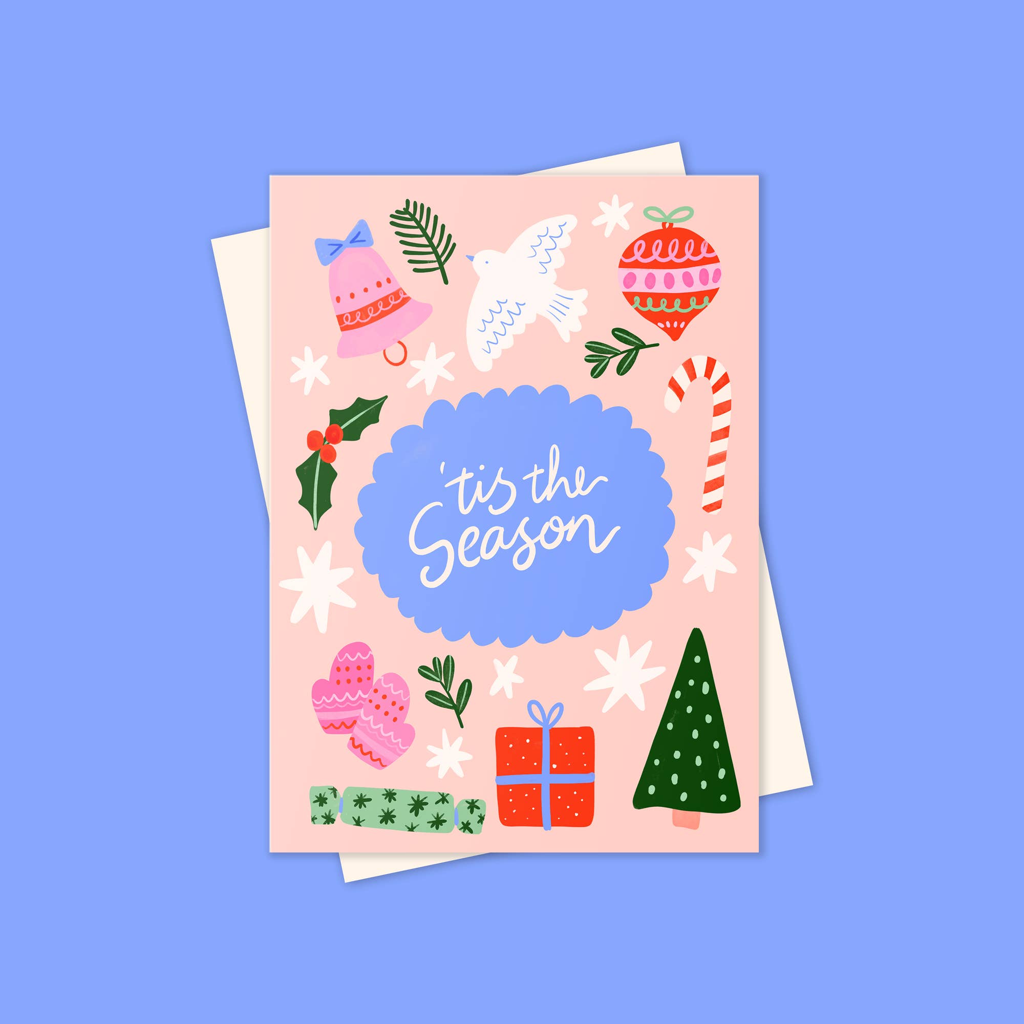 Carla Ellis Creative - Wholesale Christmas card - Christmas Motifs 'Tis the Season' Greeting Card1