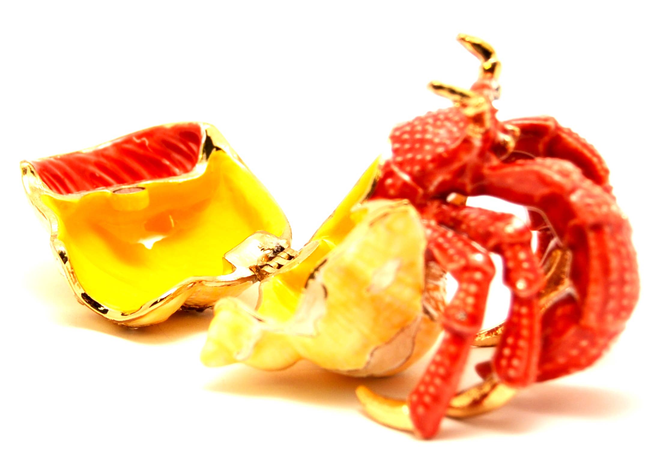 Ciel Collectables - Vendita all'ingrosso Portagioie/organizer per gioielli - Scatola portagioie a forma di granchio eremita. Realizzato a mano con smalto e cristalli Swarovski3