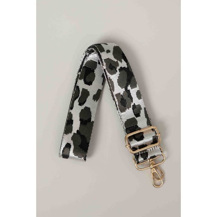 Pine Apparel - Wholesale Bag Strap - Women's - Metallic Cheetah Woven Adjustable Canvas Strap
3