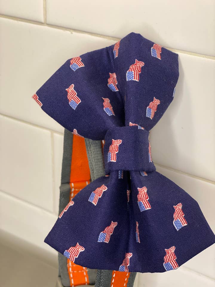 Papillon per cani con bandiera americana, papillon per collari per la vendita all'ingrosso da parte di Swanky Pawz