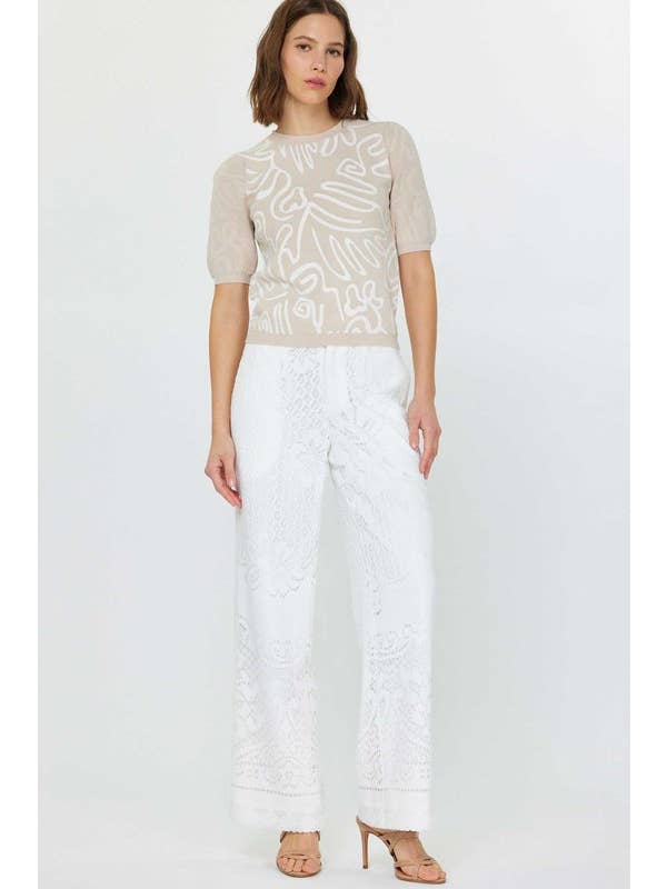 Current Air – Großhandel Strickoberteil – Damen – Abstraktes Muster Strickoberteil8