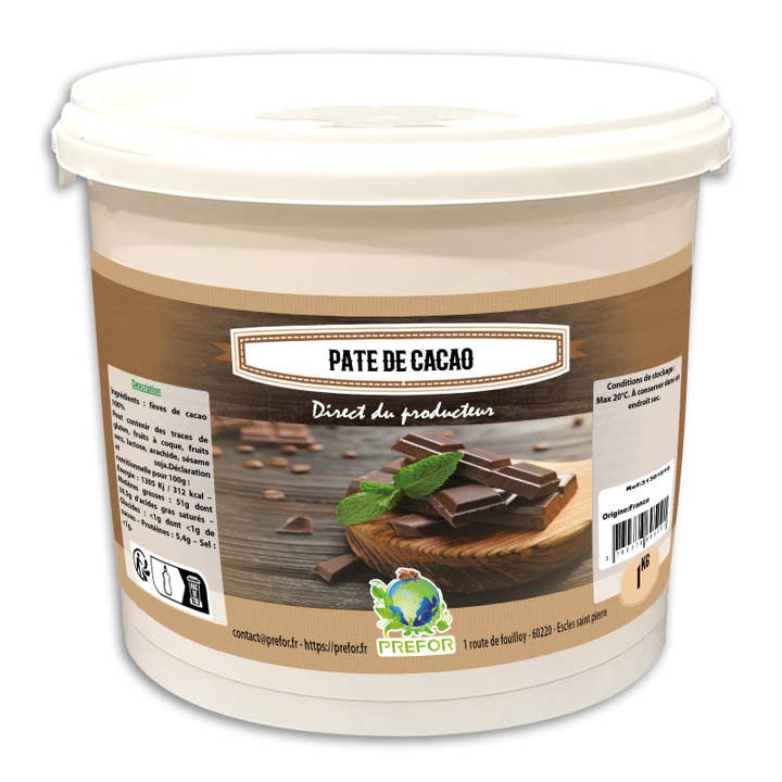 PREFOR SARL - Vendita all'ingrosso Cioccolato - Pasta di cacao secchiello da 1kg