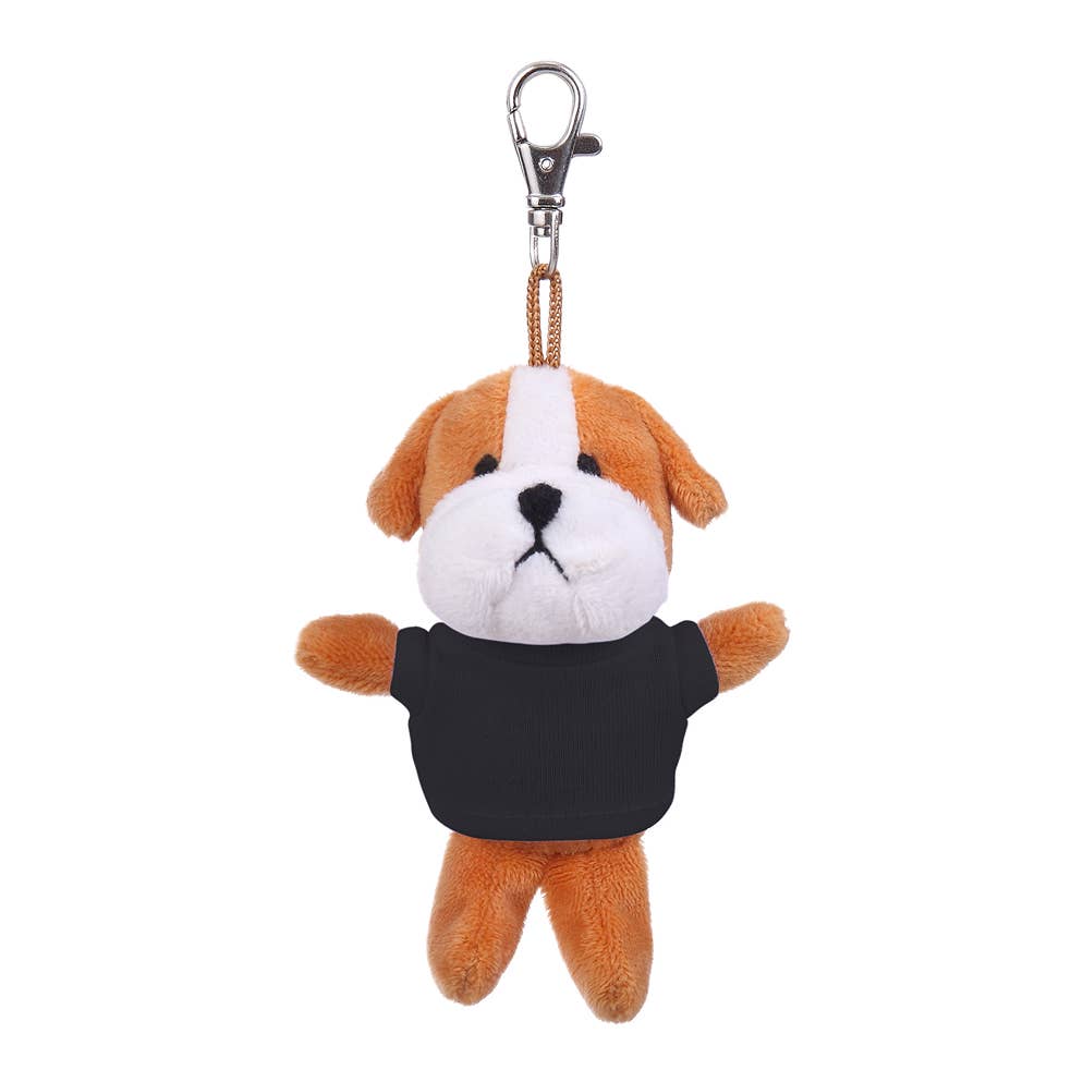 Plushland - Wholesale Keychain – Unisex - 4" Keychain - Bulldog with customized shirt0