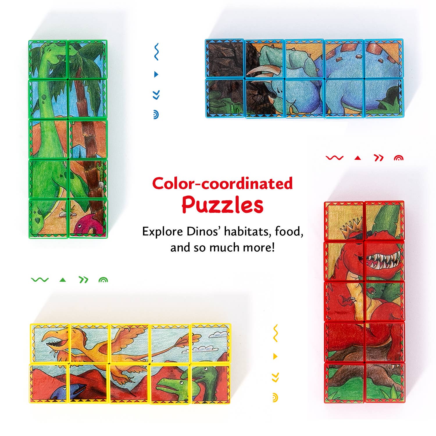 JitteryGit - Wholesale Building Set - Kids - DinoBlox - Educational Magnetic Dinosaur Puzzle Blocks Kit5