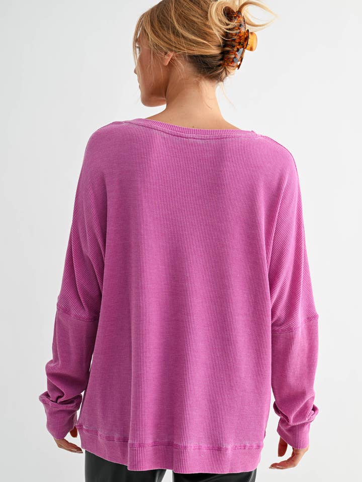 Mono B - Wholesale Sweatshirt - Women's - Waffle Ribbed Roundneck Pullover29