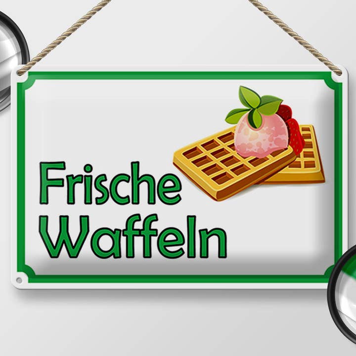 Femer - Wholesale Sign - Tin sign note 30x20 cm fresh waffles sale decorative sign tin sign1