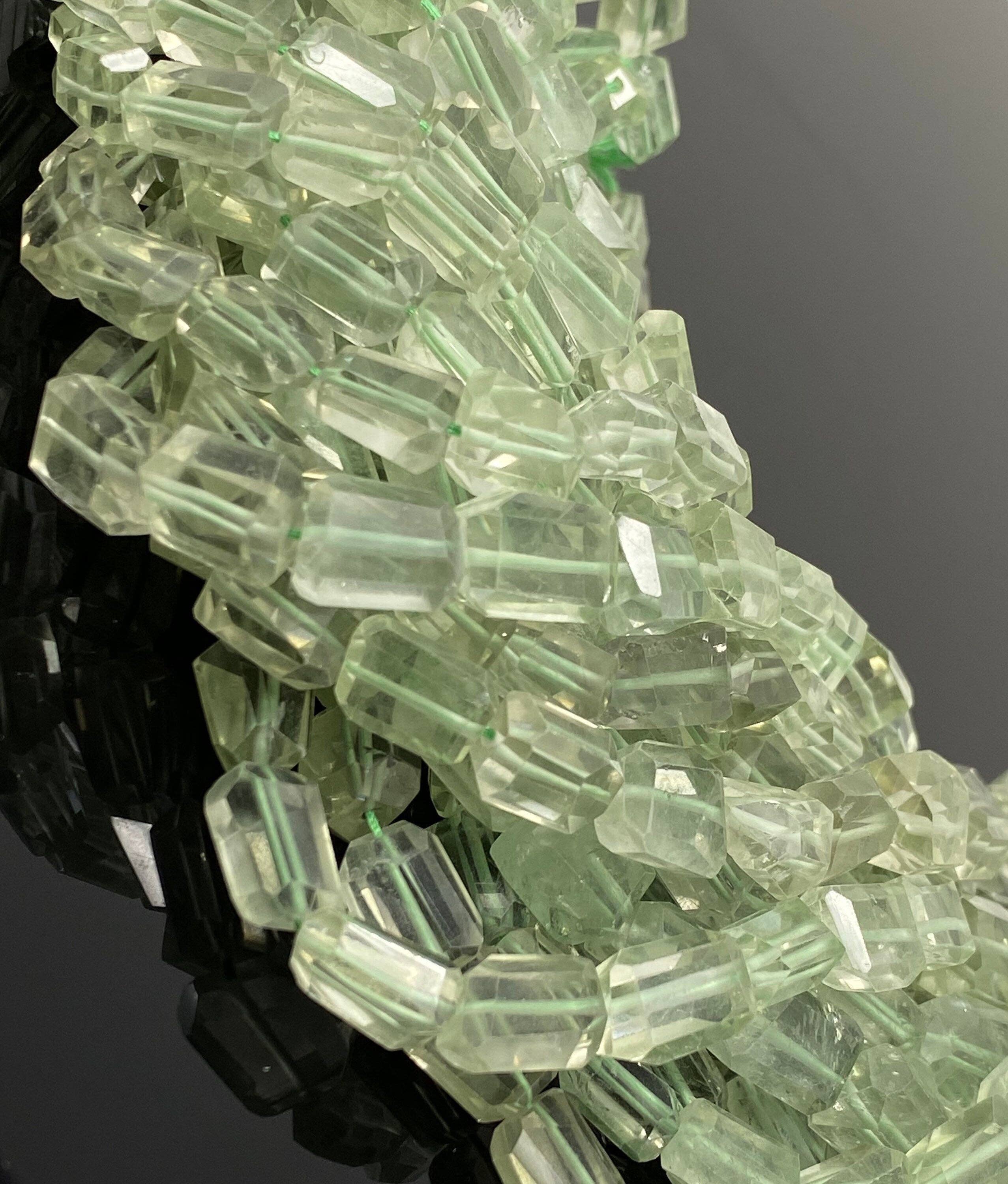 Akstar Gems - Vendita all'ingrosso Perline - Perline in ametista verde naturale, perle di prasiolite, all'ingrosso di pietre preziose all'ingrosso, filo da 10»3