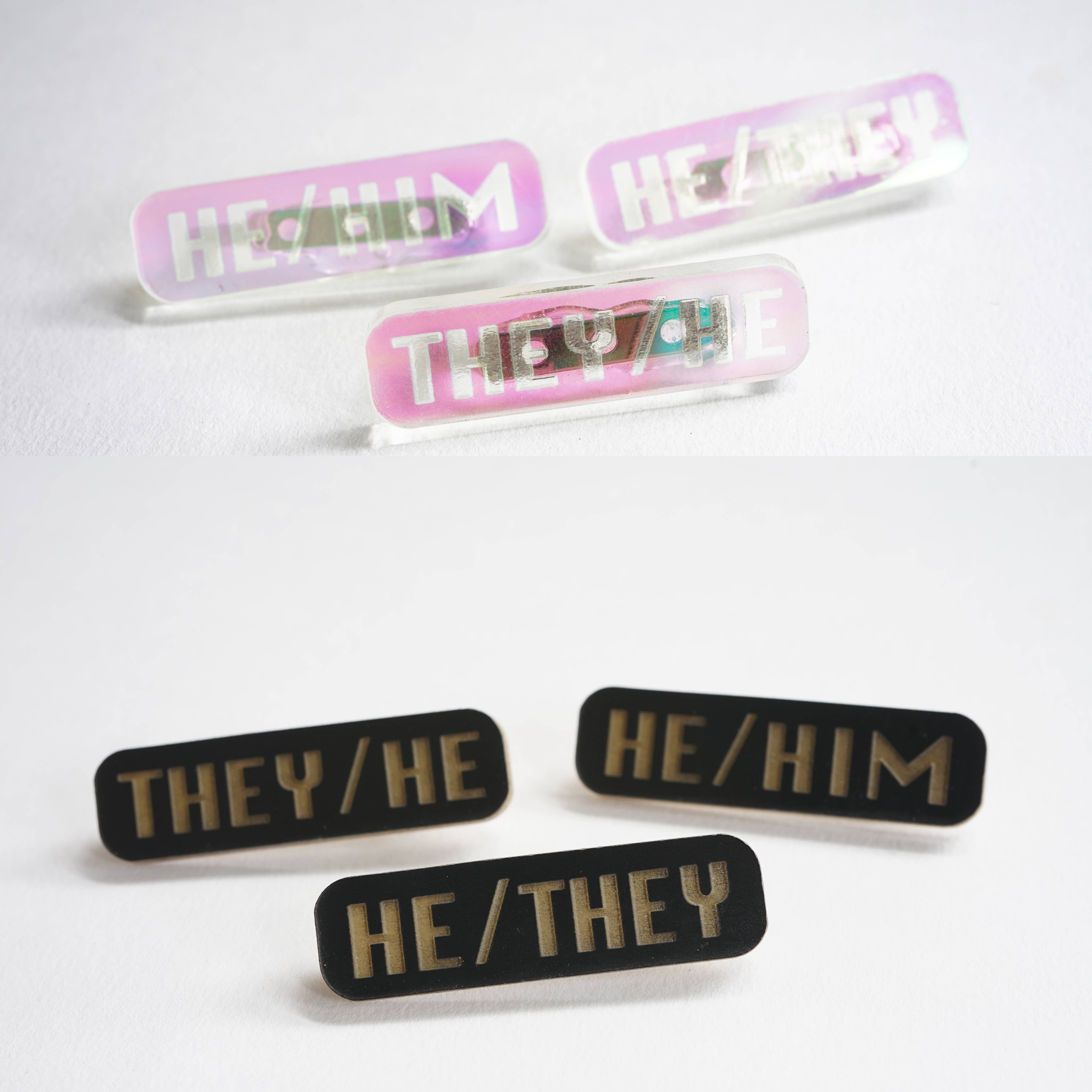 Design WhatHaveYou - Wholesale Lapel Pin/Button - Laser Cut Acrylic pronoun pins1